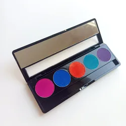 5 colors UV neon face paint palette for eye makeup Color packaging kid face paint profession