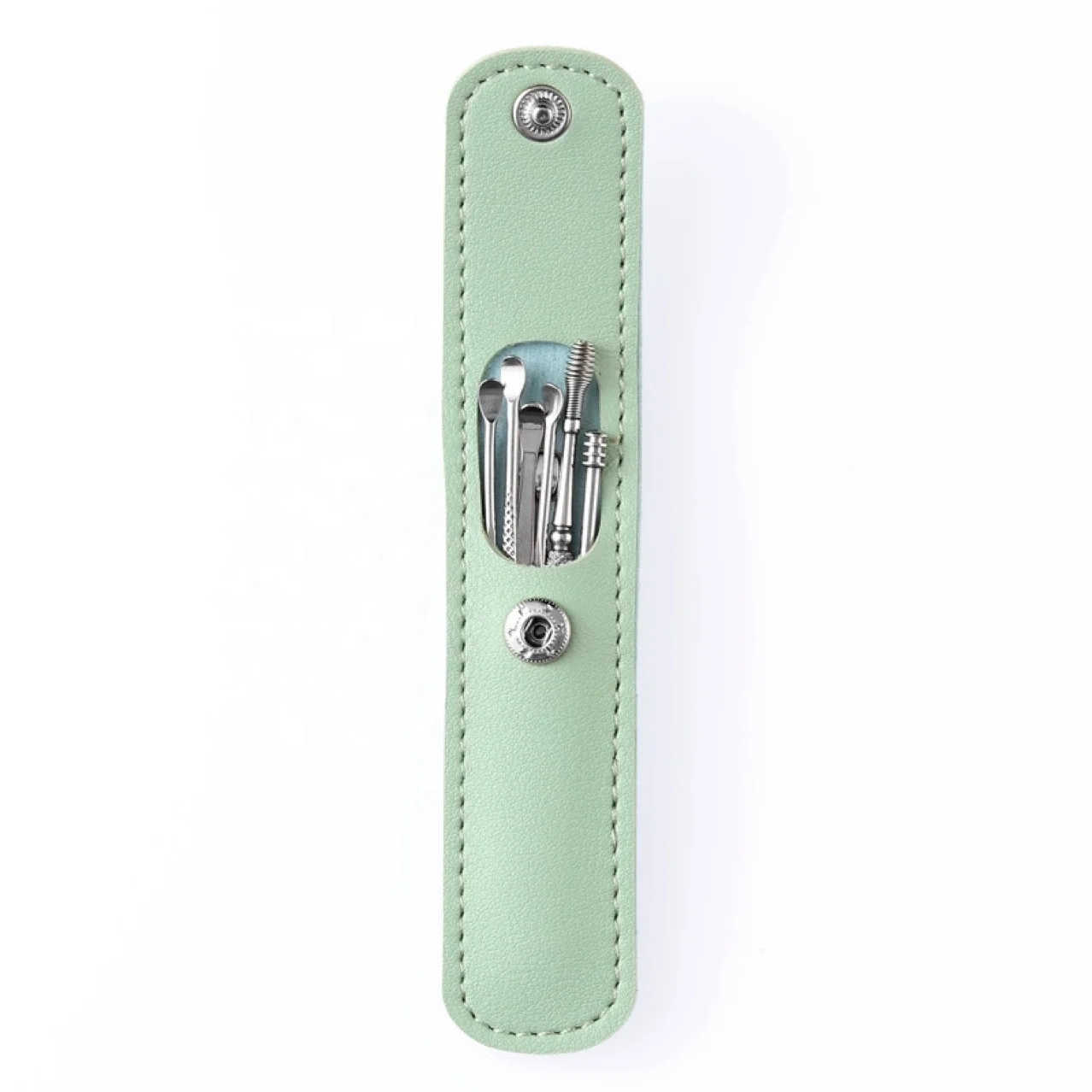 6pcs Stainless Steel Earpick Sticks Ear Cleanser Spoon Earwax Remover Ear Pick Ear Cleaning Tool Kit