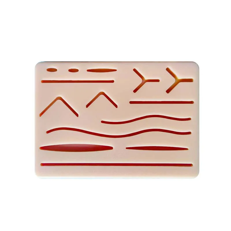 Обучающие ресурсы медицинская научная анатомия хирургия кожа человека силиконовая тренировочная шовная подушечка с