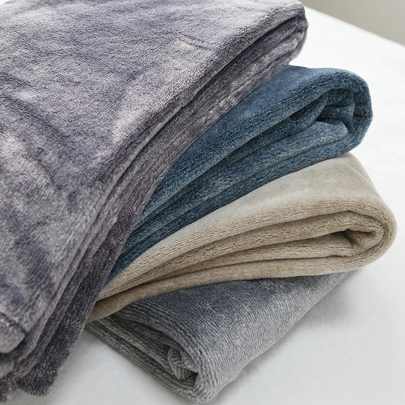 Flannel Fleece Blanket- Super Soft Plush Microfiber Solid Blanket for Couch, Bed, Chair, Sofa - Fuzzy Cozy Blanket
