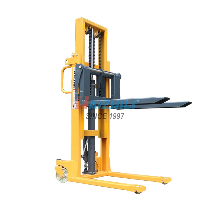 Haizhili Handing Equipment China Manufacturer 2 Ton 3m Hydraulic Manual Hand Pallet Stacker