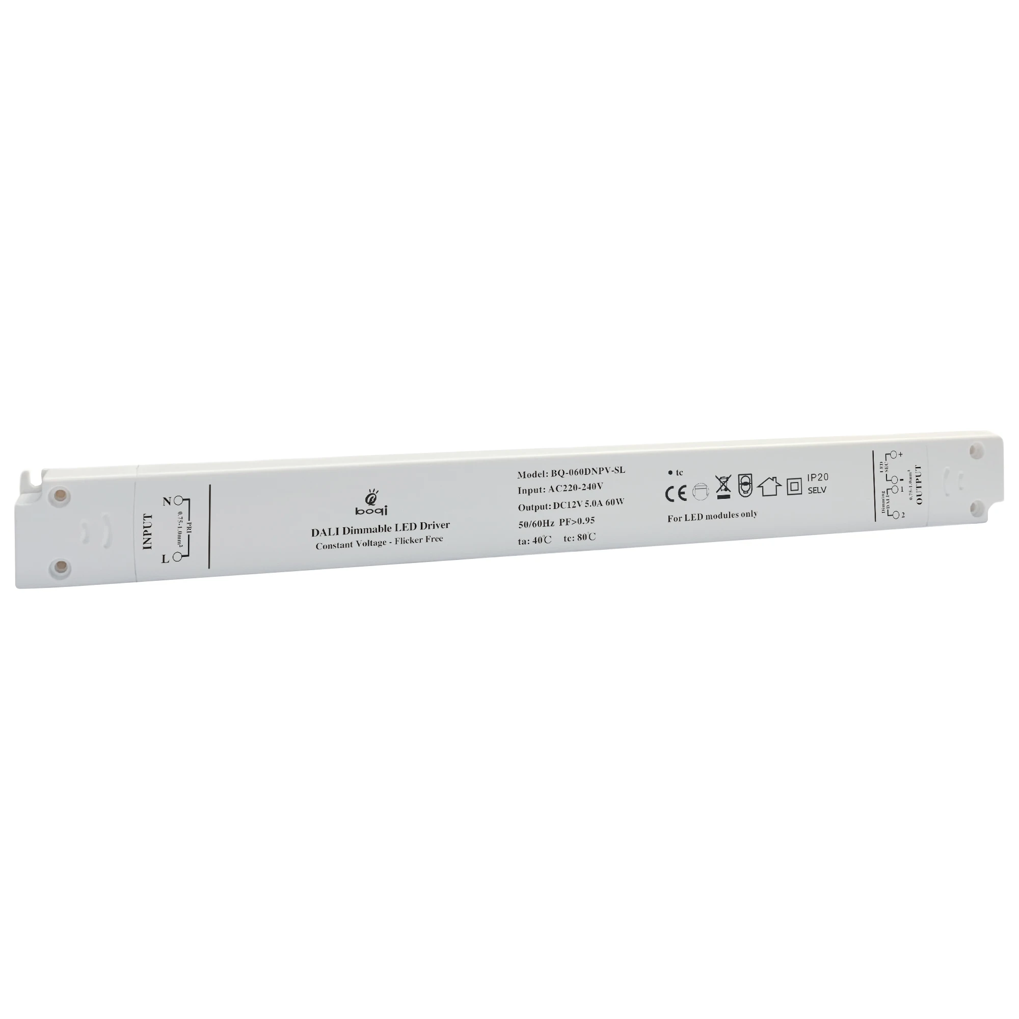 DALI Dimmable LED Drivers 60W 12V 5A Constant Voltage CE RoHS