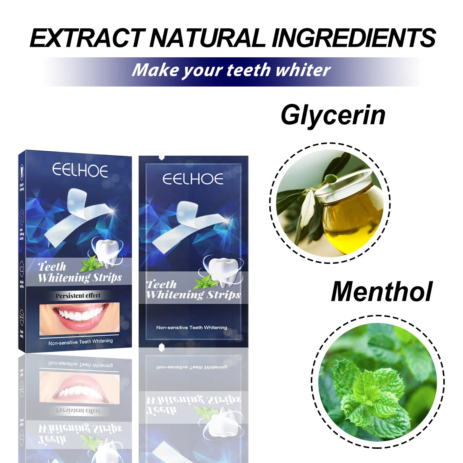 14pcs Non-Toxic Professional Strength Teeth Whitening Strips Remove Coffee Wine Tobacco Other Stains