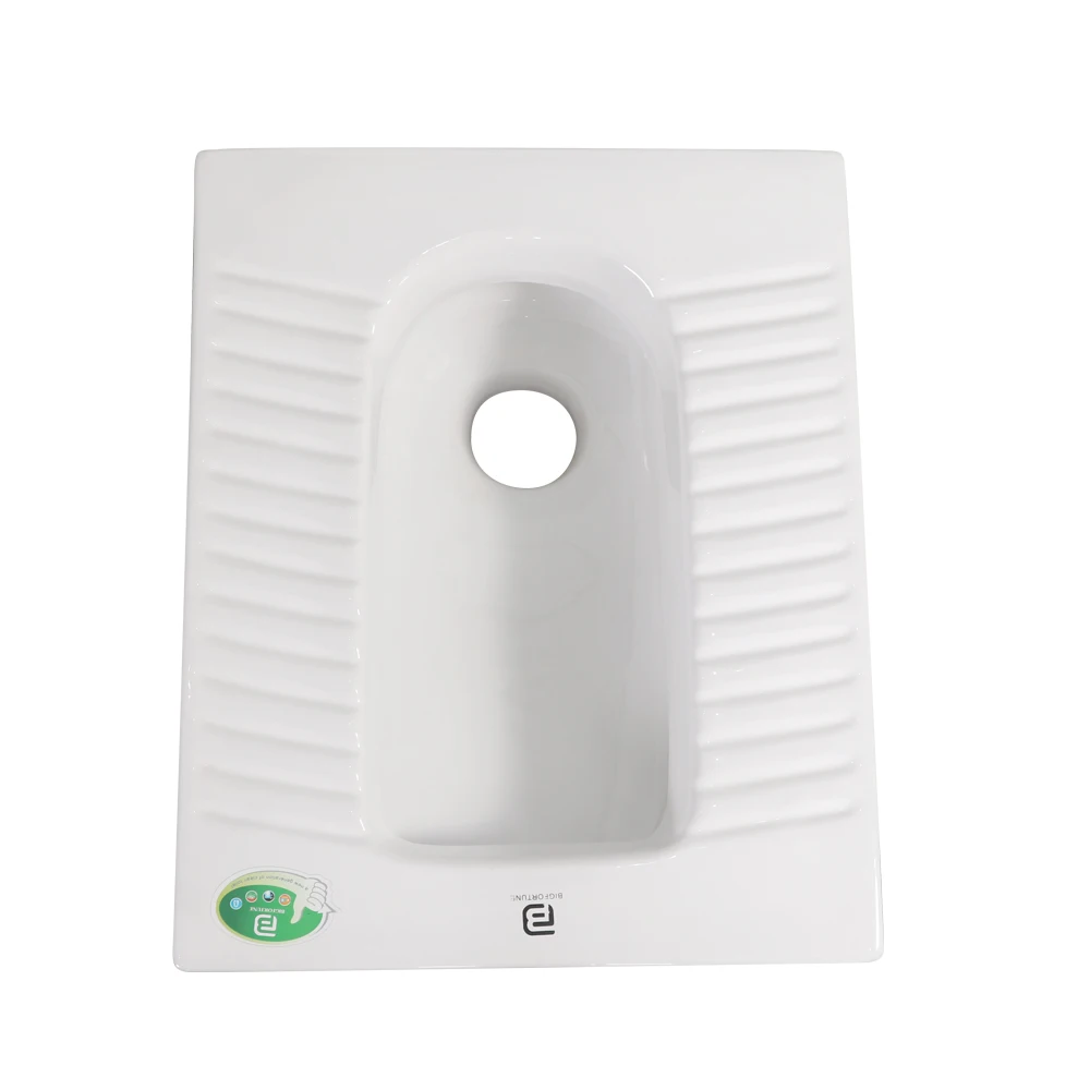 Factory Supplier Chinese Public Toilet Squatting Pan Sanitary Ware White Ceramic Squat Pan