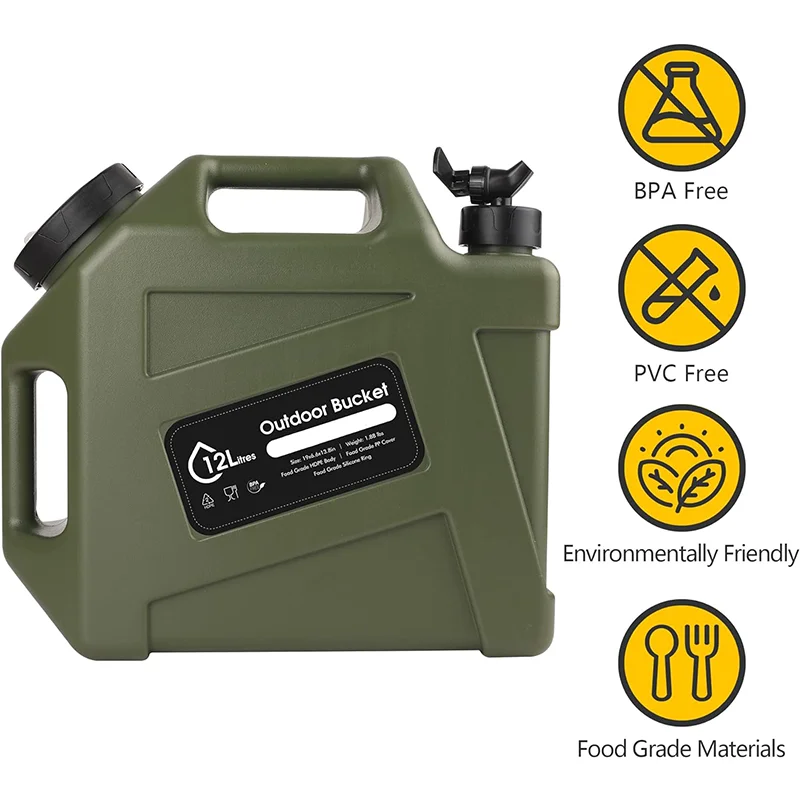 Factory Cheap Price 3.2 Gallon Water Jug  Portable Water Bucket Hiking Backpack Portable Water Storage Tank