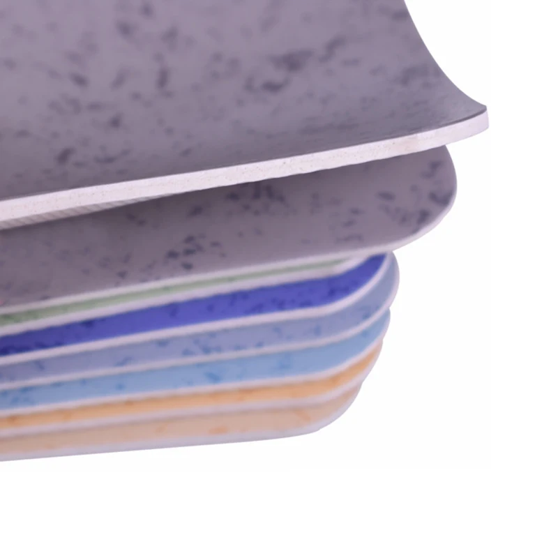 Wholesale customized 2mm heterogeneous commercial Vinyl PVC floor Roll For  School Office Apartment