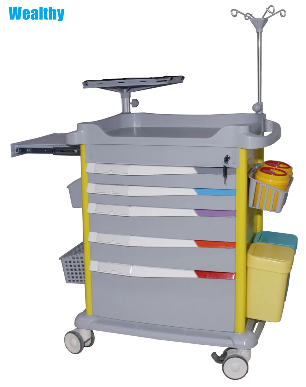 China Cheap Abs Plastic Hospital Medical Clinic Emergency Medicine Trolley Delivery Medication Drug Dispensing Cart