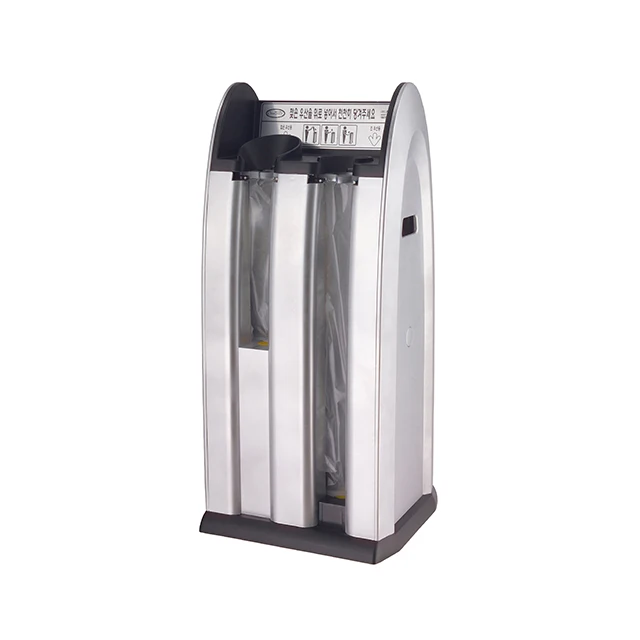 
[OPQ-SR/BK] Automatic 2 Slots Stainless steel Wet Umbrella Wrapping Machine Plastic Bag Dispenser made in Korea 
