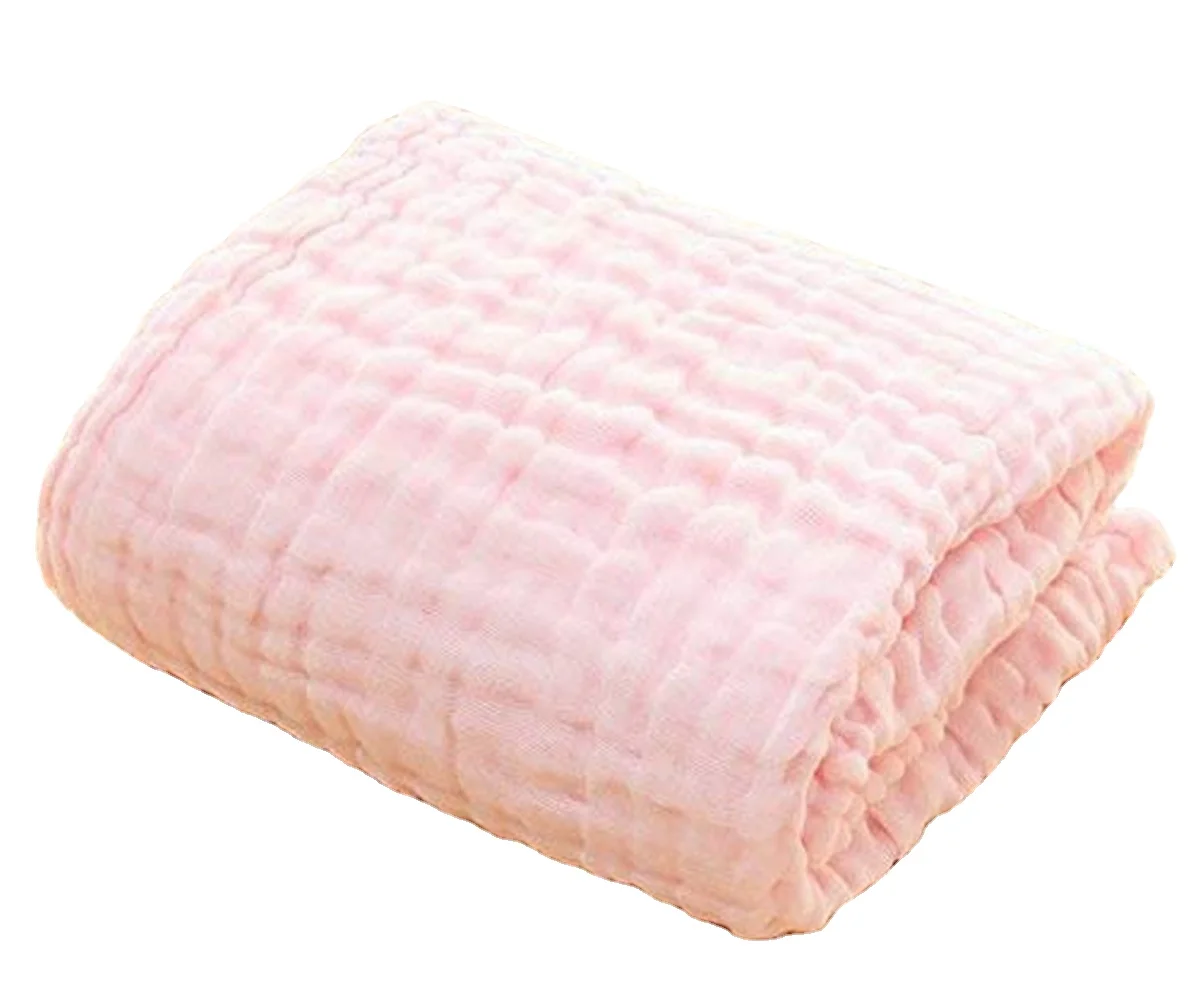 New fashion Baby Muslin Cotton Bath Also Usable as a Baby Blanket in stock Soft baby wash hand towel 6 layers cotton gauze