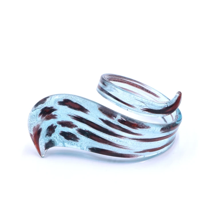 Swirl Design Murano Lampwork Glass Bangle Bracelet Wholesale