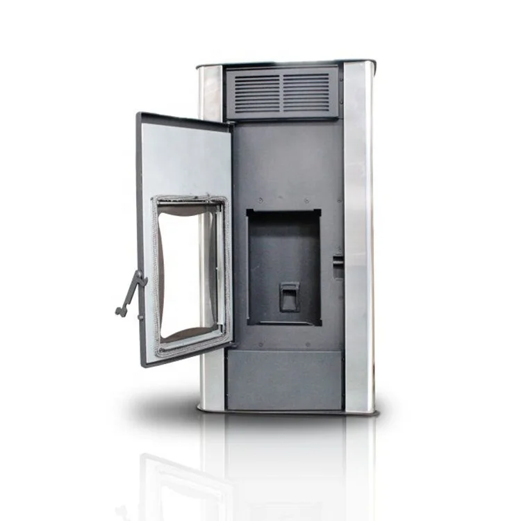 HEYING red color True fire heating 18kw indoor pellet stove smokeless hydro pellet stove