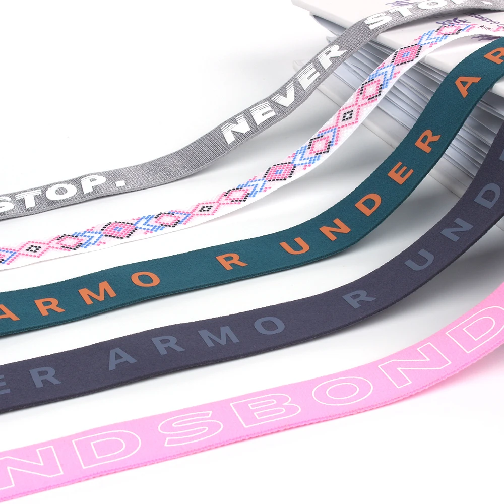 XYX Elastic Waist Band Polyester Print Nylon Logo Customized Custom Color Pattern Printed Webbing For Print