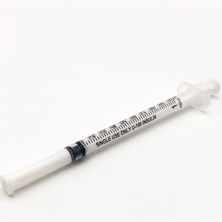 
1ml Colored Disposable Safety Insulin Syringe With Fixed Needle 