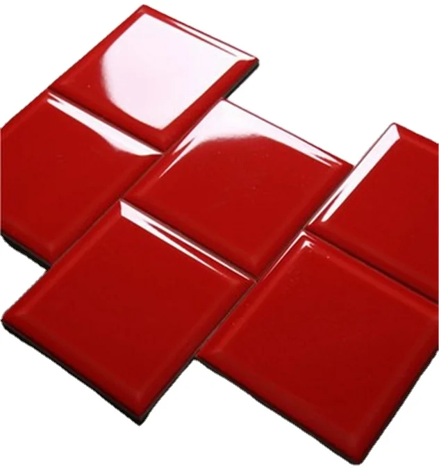Commercial restaurant wall tiles red ceramic tile malaysia 100x100mm