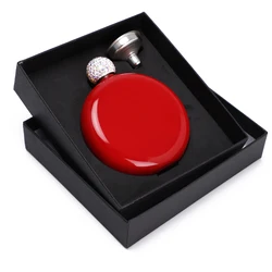 Personalized Custom Color Luxury 5oz Stainless Steel Funnel Gift Box Hip Flask Set