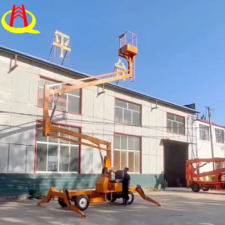 Towable Boom Lift 10m 12m 14m 16 M Height Manlift Drivable Articulating Boom Lifts