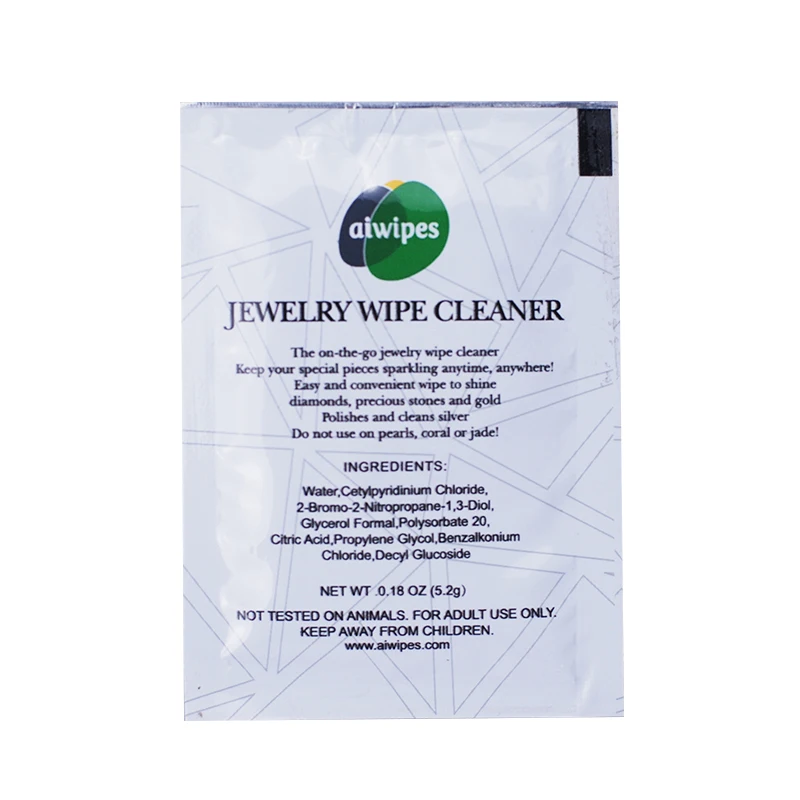 Customization Trendy Private Label Jewelry and silver Polishing Cleaning Nonwoven Cleaning Wet Wipe  With Logo