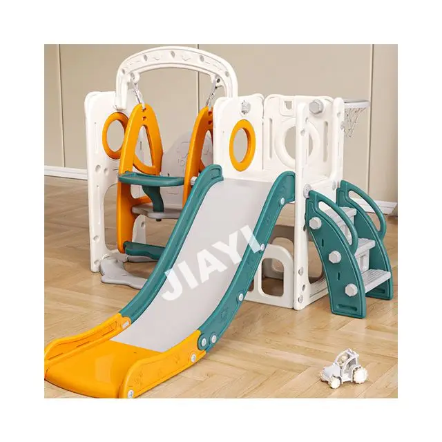 Indoor Play House Baby Playroom Playground Equipment Plastic Swing And Slides For Children Sliding Toys