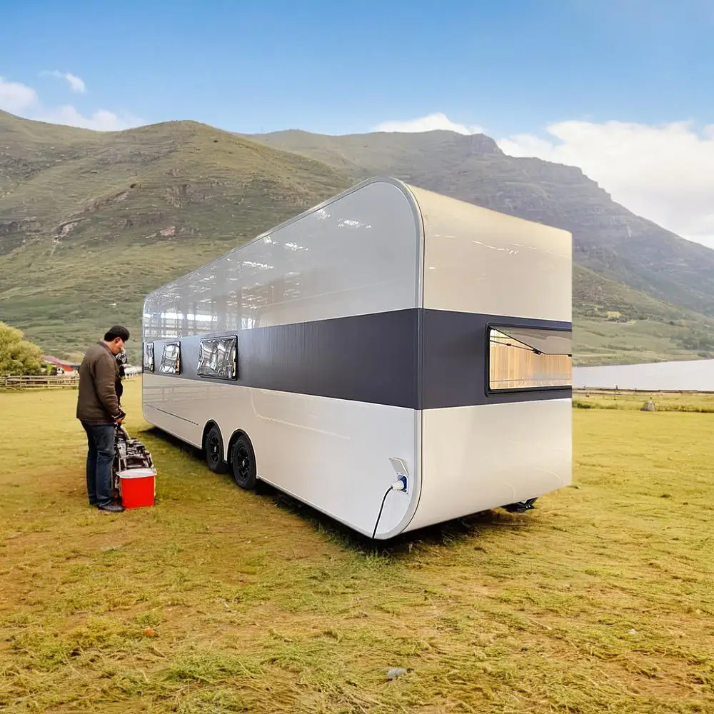 Ecocampor Camper трейлер слепной ПРИЦЕП RV Караван Трейлер для путешествий по бездорожью с палаткой и кухней
