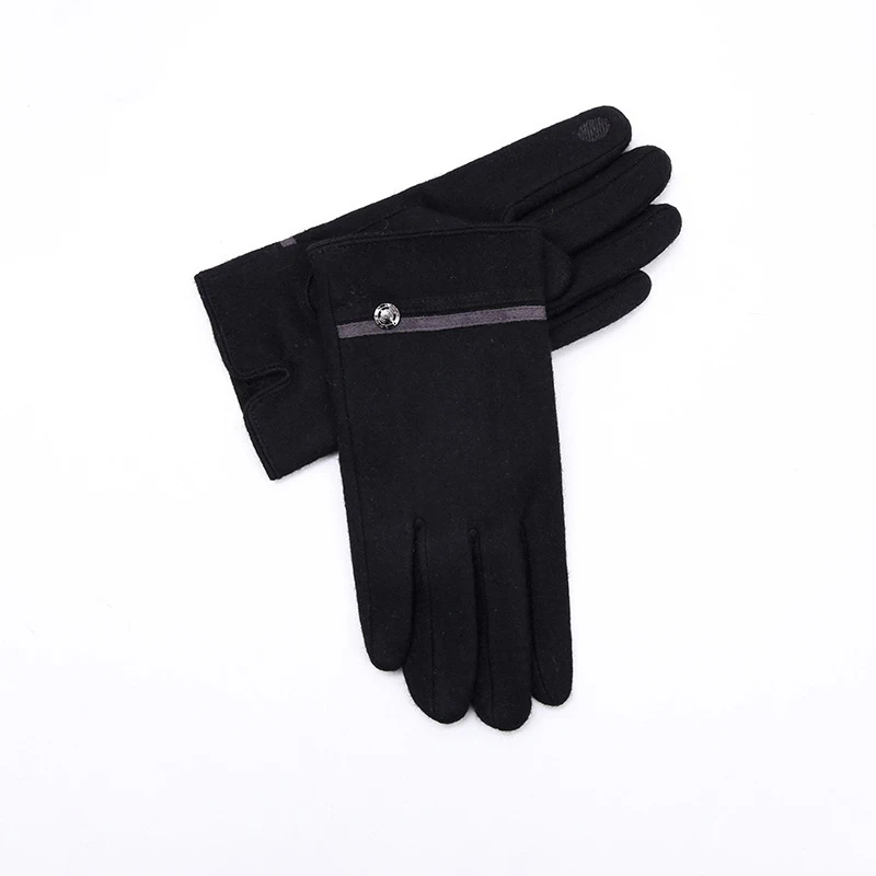 Warm Winter Cashmere Gloves Touch Screen Knitted Woolen Gloves Thick Split Finger Knit Gloves