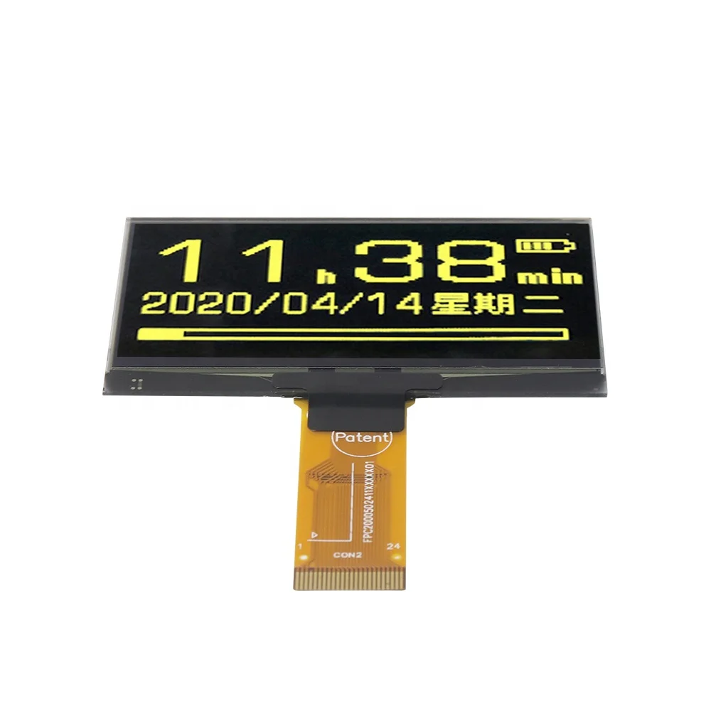 2.42 inch parallel/4-wire SPI/I2C interface yellow 24 pin SSD1309 driver 128x64 oled display