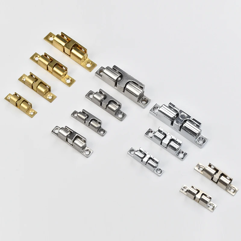 Custom Cupboard Closet Brass Double Ball Catch Cabinet Door Latch Tension Latch