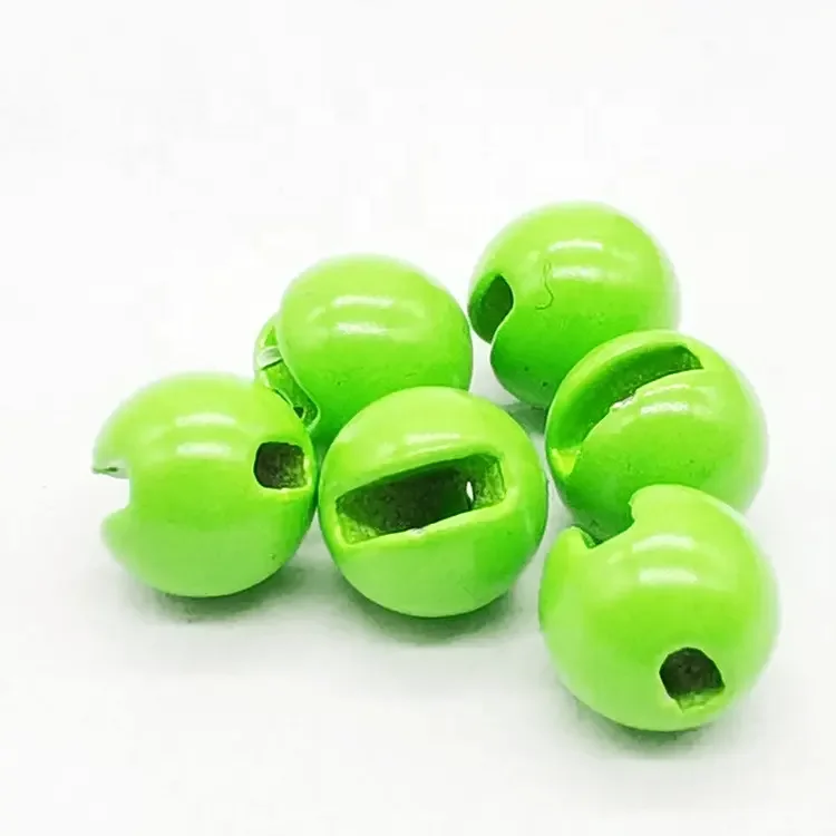 Wholesale Hot Sale DIY 2.3mm 6.4mm Fishing Fly Tying Materials Round Slotted Tungsten Beads