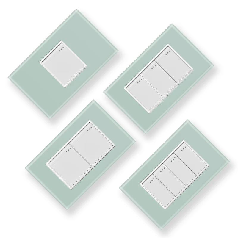 X1  light switch usa modern us standard smart wifi wall outlet plug socket acrylic glass panel switch socket
