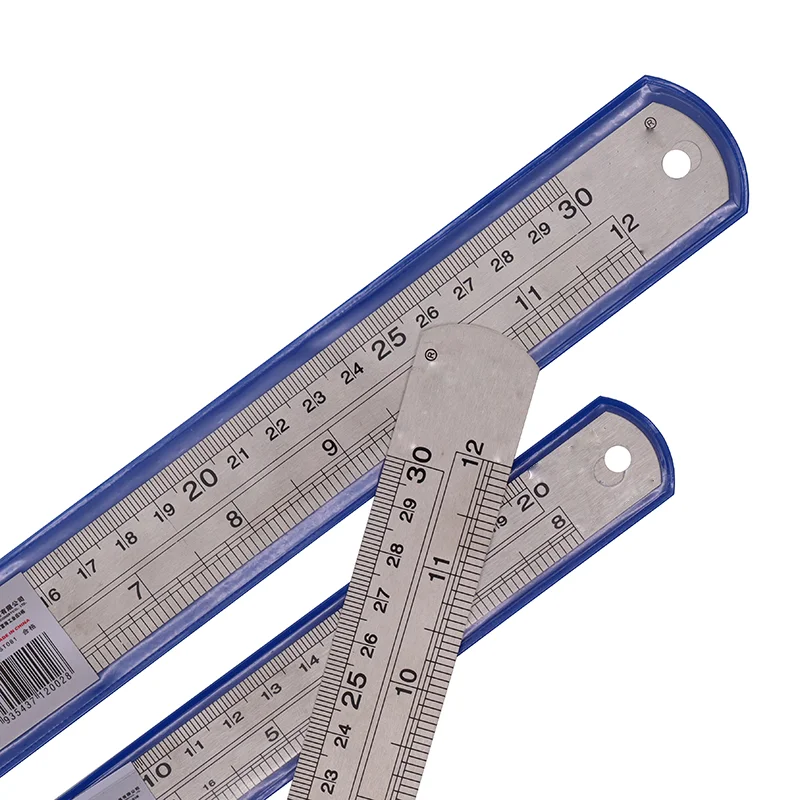 Etched Steel ruler 30cm 1m metal ruler drawing tool double-sided scale stainless steel ruler