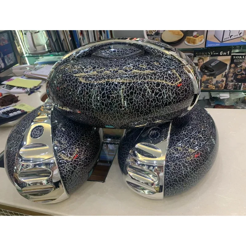 Cook Dinnerware Jumbo Capacity Stainless Steel 4L+5L+6L 3PCS Kitchen Jars Storage Set Oval Gift Set Kitchen for Ramadan