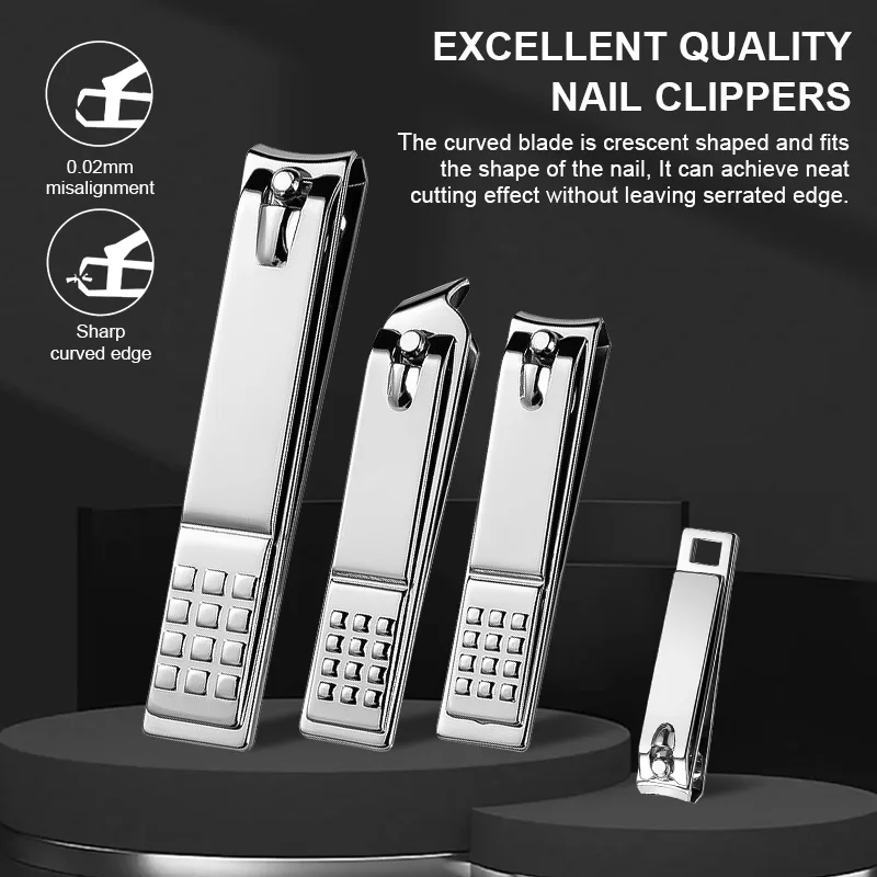 26 in 1 Full Set Professional Manicure and Pedicure Nail Care Tool Kit Stainless Steel Scissors Fingernail Clipper for Gift