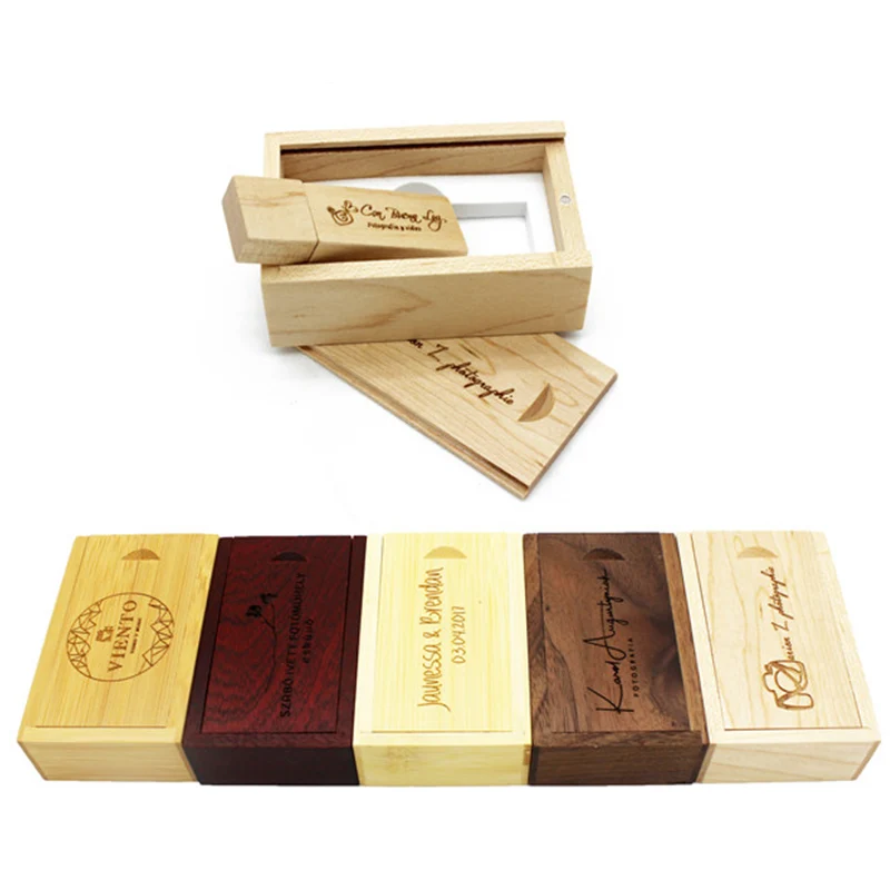 Novel  Wooden USB Stick Customized Logo 8GB 16GB 32GB 64GB 128GB 2561GB Memory Flash Drive