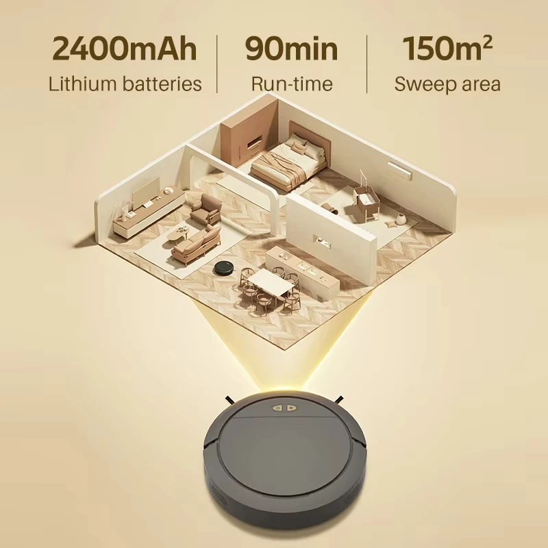 OB16SE APP Control 2700pa AntiFall 100ML Water Tank Auto Recharge Floor Sweep Robot HEPA Filter Vacuum Cleaner