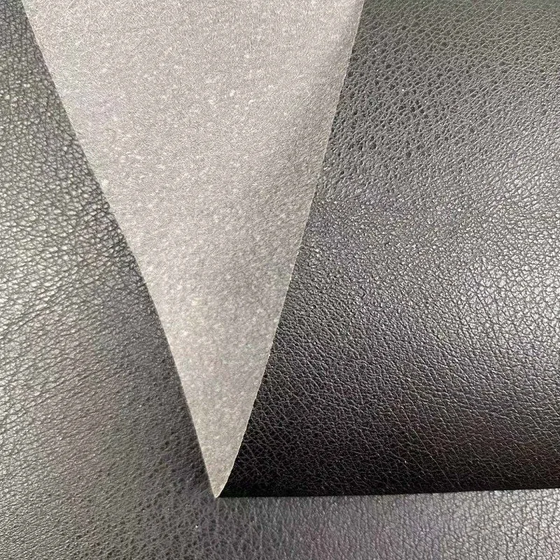 Shoe Lining PU Coating Material Pigskin  Soft Microfiber PU Roll for Shoes Lining Fabric