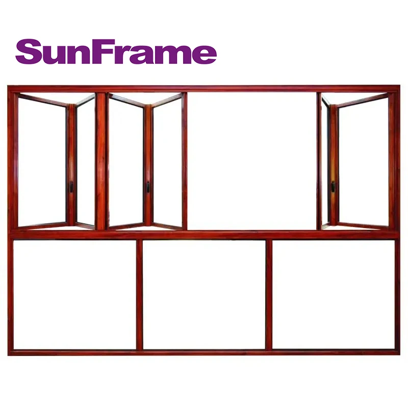 YongliSunFrame Modern Design Bi-Fold Aluminum Window Hanging Curtain NFRC/AAMA/AS2047 Certified Stainless Steel Magnetic Villas