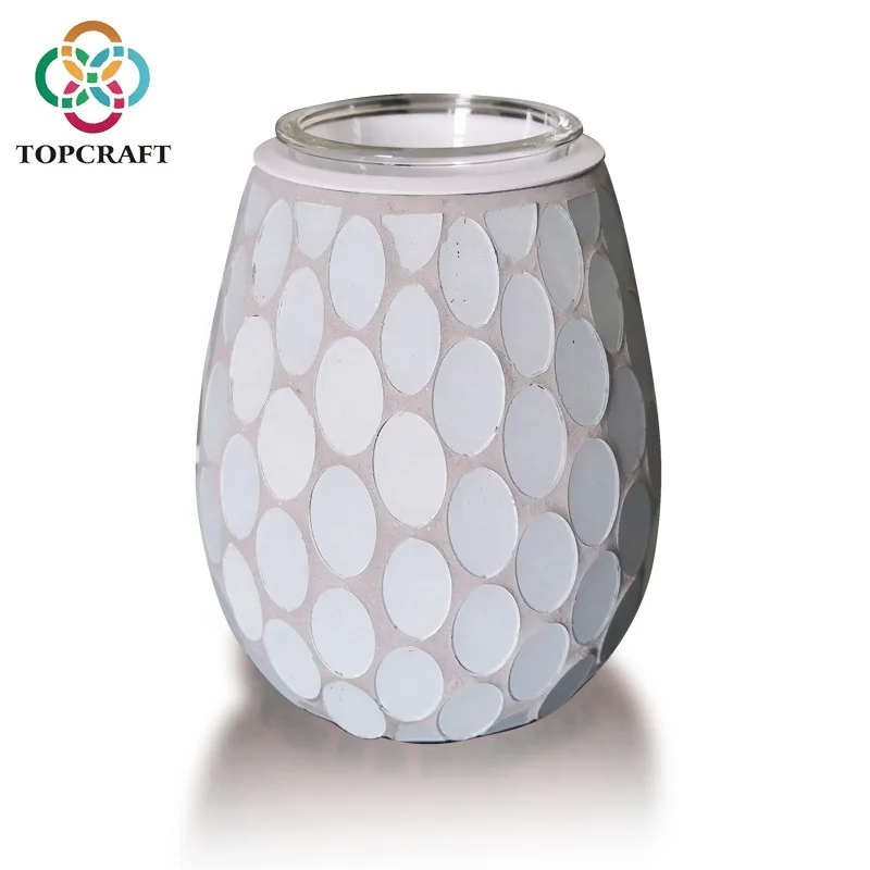 New mosaic lighting glass electric candle wax melter 13 colors for choose