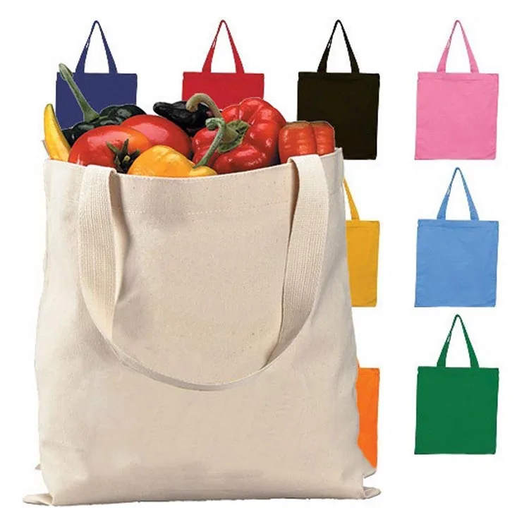 Wholesale Custom Logo Printed Reusable Eco Friendly Canvas Shopping Cotton Tote Bag