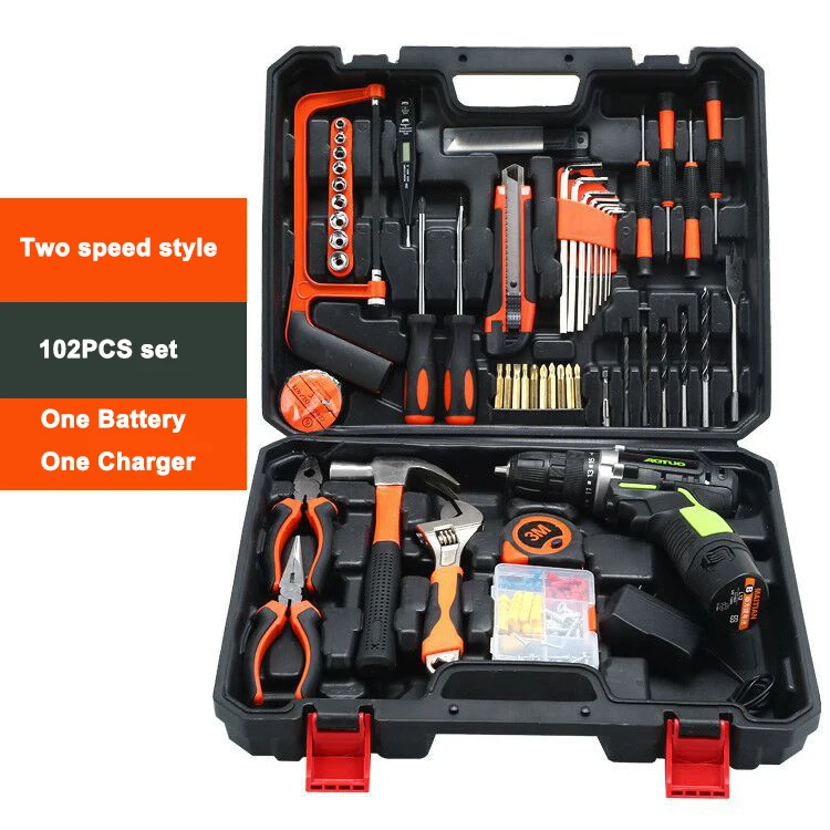 
12V Lithium Battery Power Screw drivers Cordless Drill Multifuctional Electric Hand Drill Industrial Electric Screwdriver Kit 