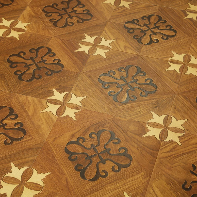 Waterproof Click Lock Wear-Resistant Laminated Glass Flooring Hdf Ac4 Solid Wood Floor 8mm 10mm 12mm Laminated Flooring