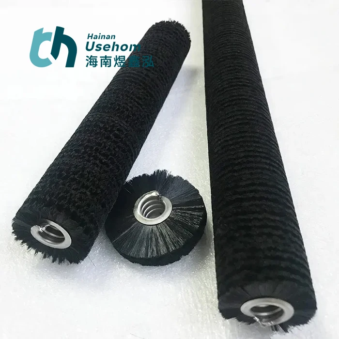 Usehom Outside Wound Spring Roller Brush Cleaning Derusting Abrasive Wire Nylon Spiral Brush