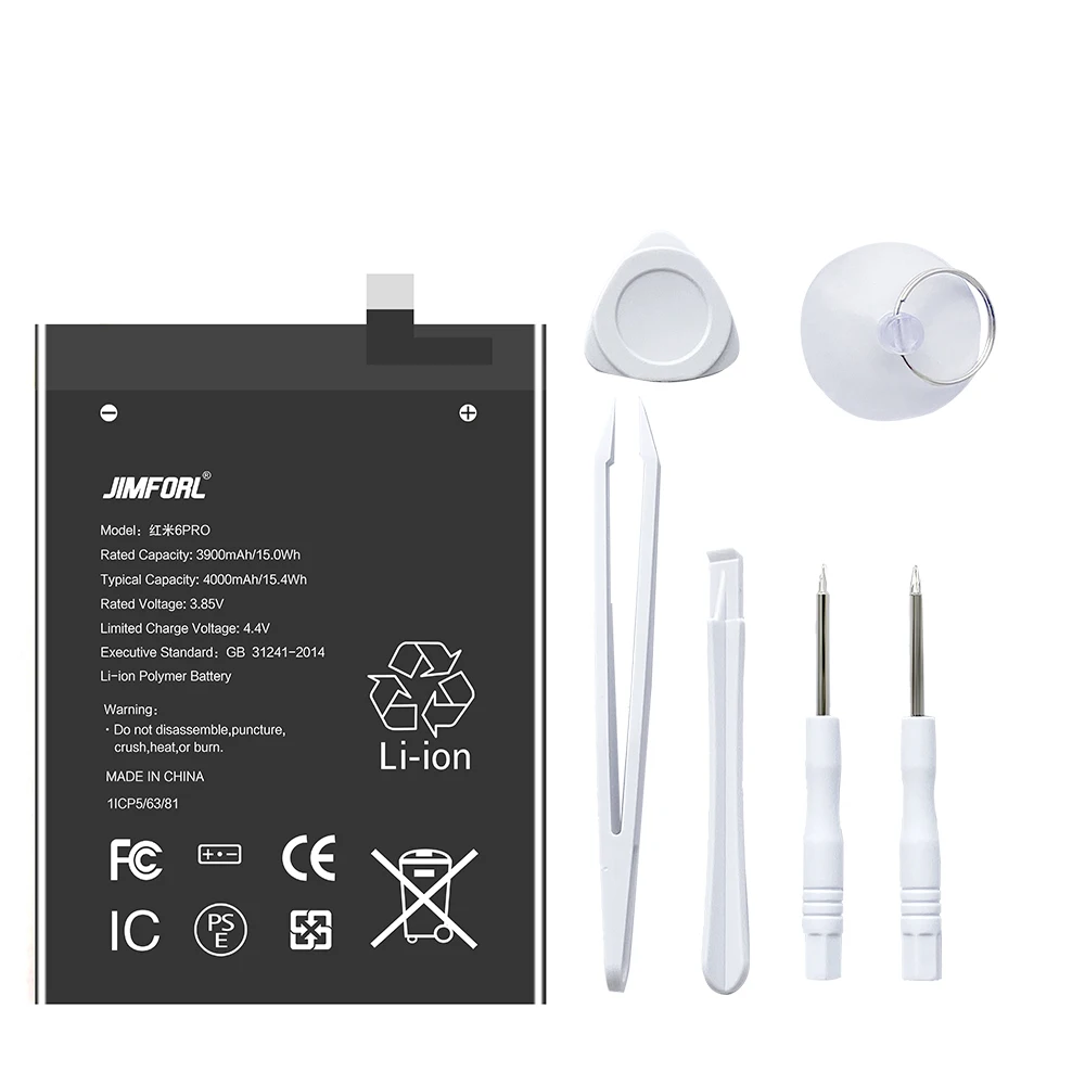 
China mobile phone battery for xiaomi redmi 6 pro battery rechargeable BN47 battery 3.85v 4000mah 