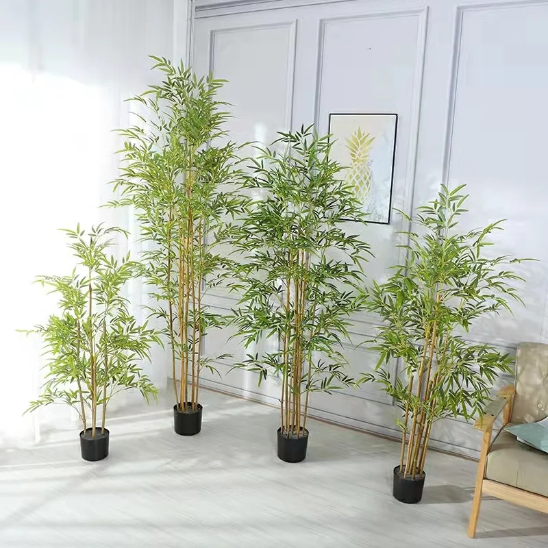 New design 150 180 210 cm tall Wholesale Bamboo tree  big tree artificial Bamboo tree for hotel restaurant home decoration