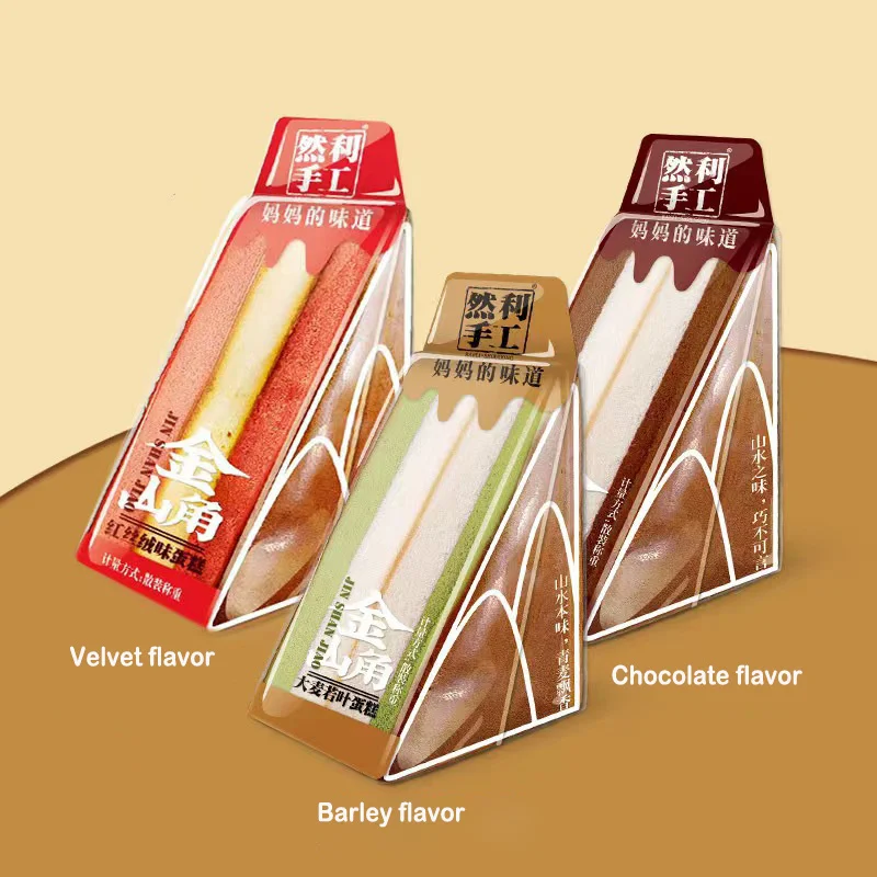 snacks wholesale Handmade bread triangular desserts fresh cakes chocolate cake ranli