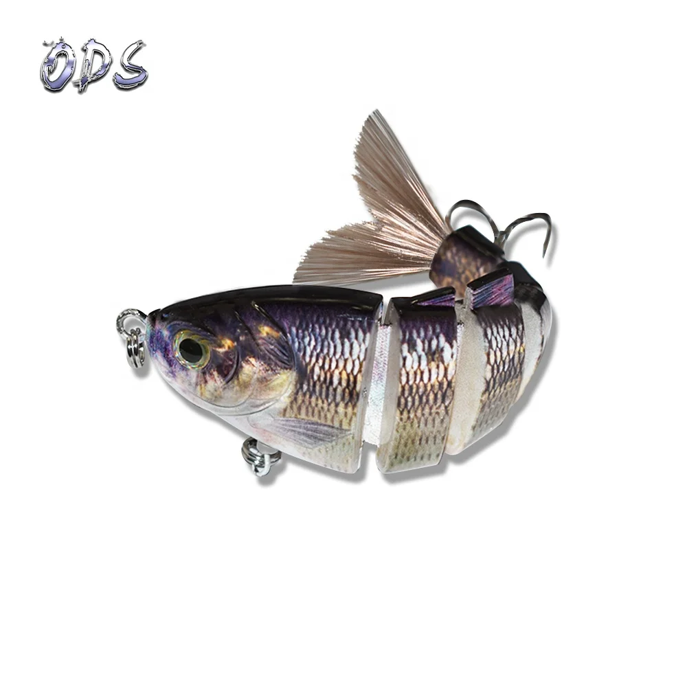Factory direct artificial bait hard plastic ABS multi jointed swimbait for bass pike trout bulk fishing lures wholesale