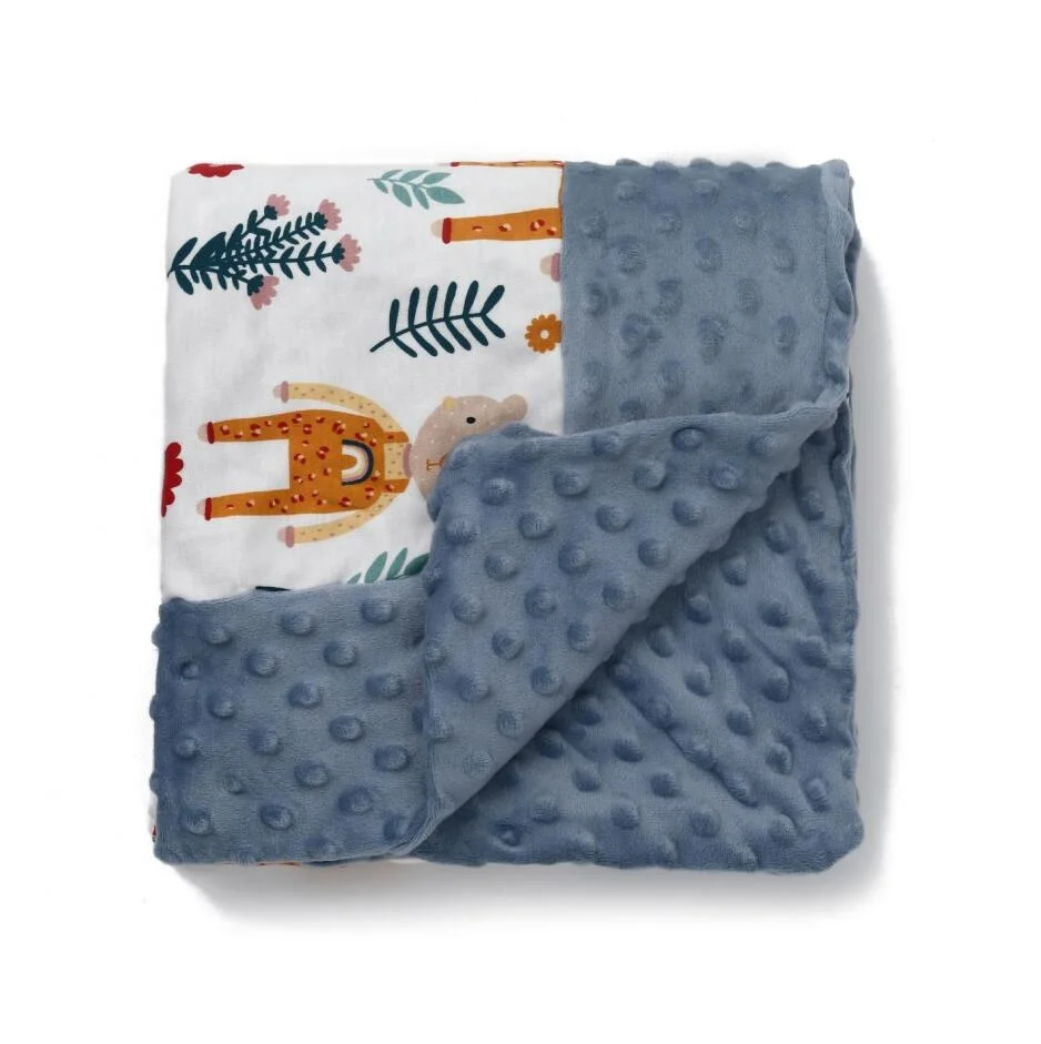 Big Sale Custom Print Fleece Super Soft Minky Dot Newborn Baby Blanket