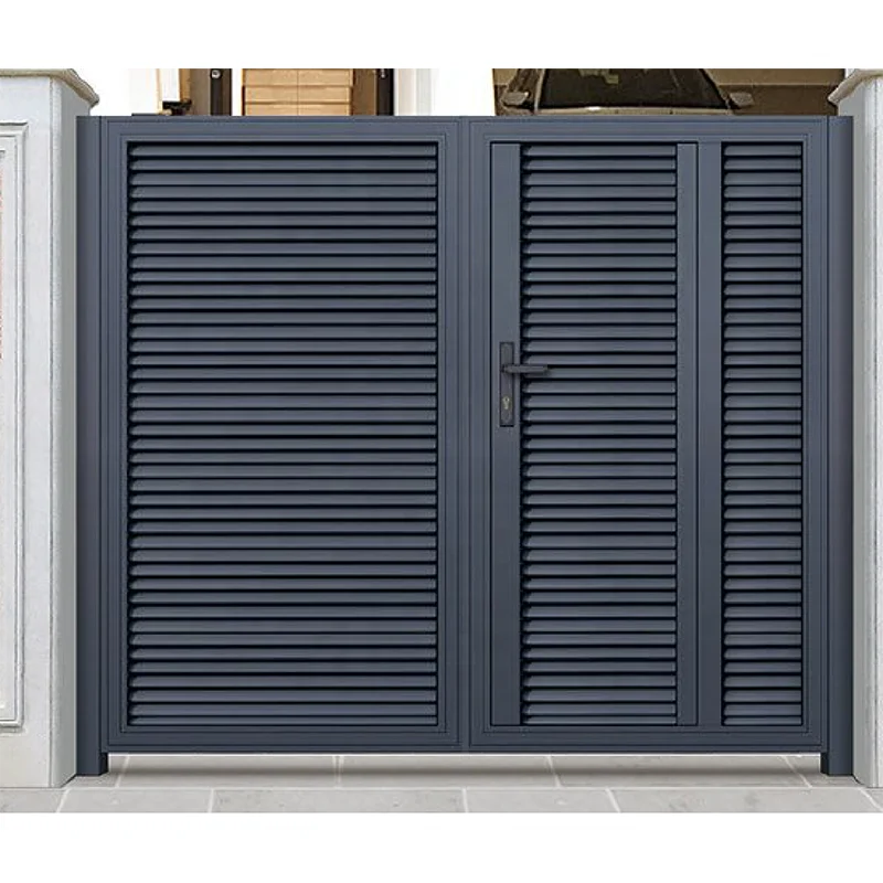 Bodun popular design high quality aluminum steel durable main pedestrians gates outside driveway gate China manufacturer