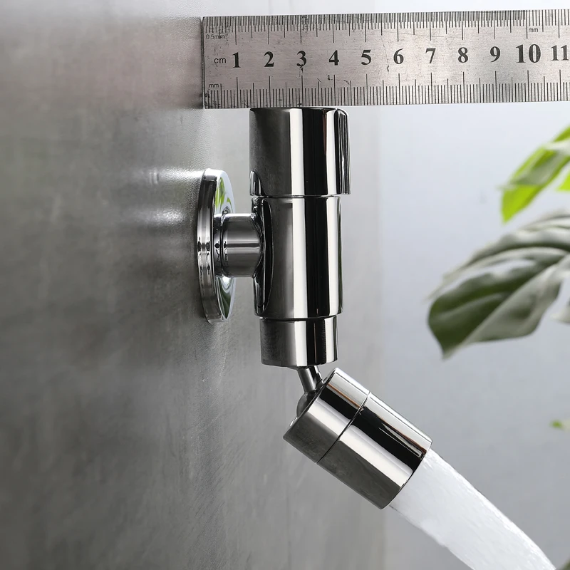 Mop pool faucet wall mounted all copper splash proof extended universal rotary balcony bathroom extra short universal small fauc