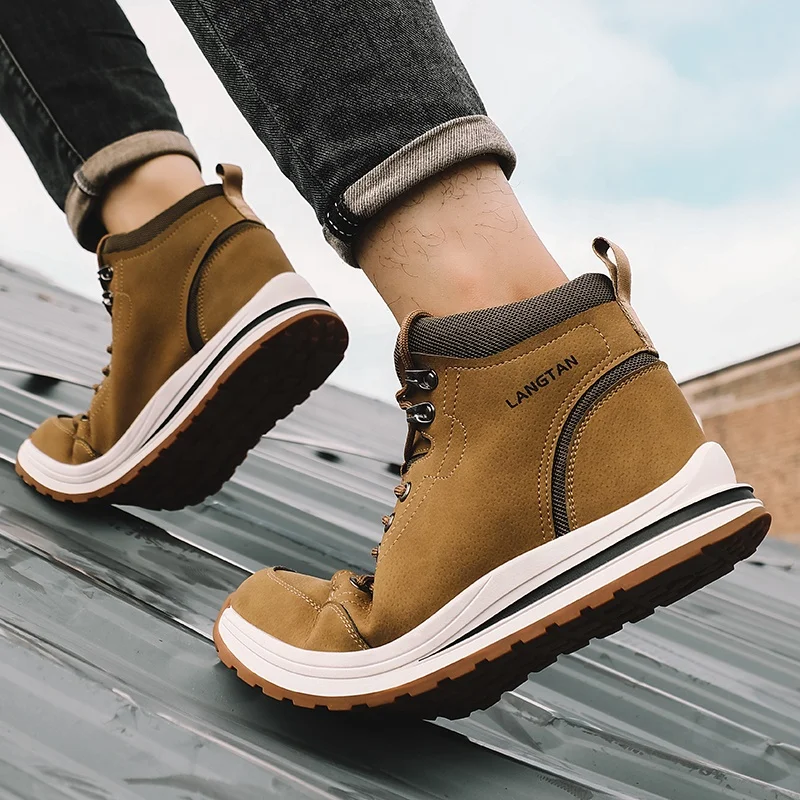LANGTAN Waterproof safety boots outdoor sports European -standard steel toe safety boots  safety shoes cat