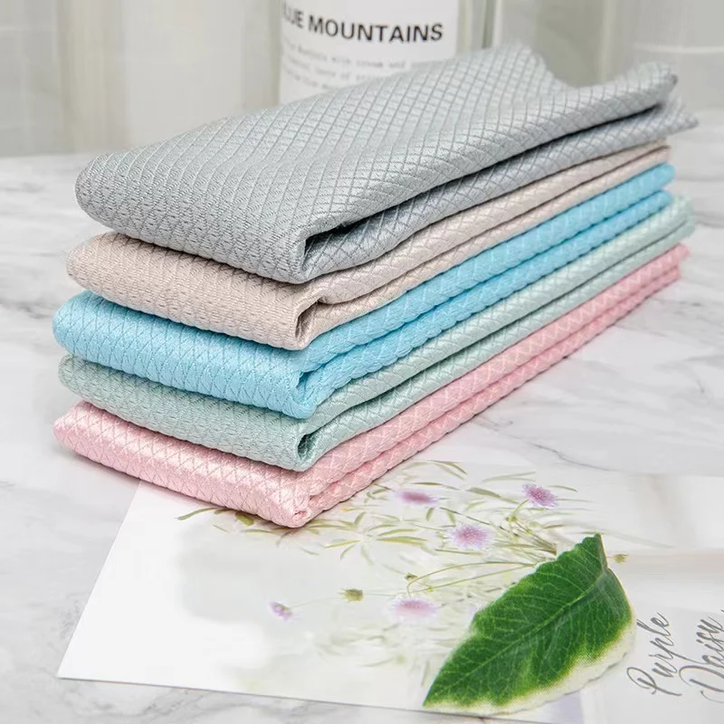 Kitchen Anti-Grease Wiping Rags Efficient Fish Scale Wipe Cloth Cleaning Cloth Home Washing Dish Cleaning Towel