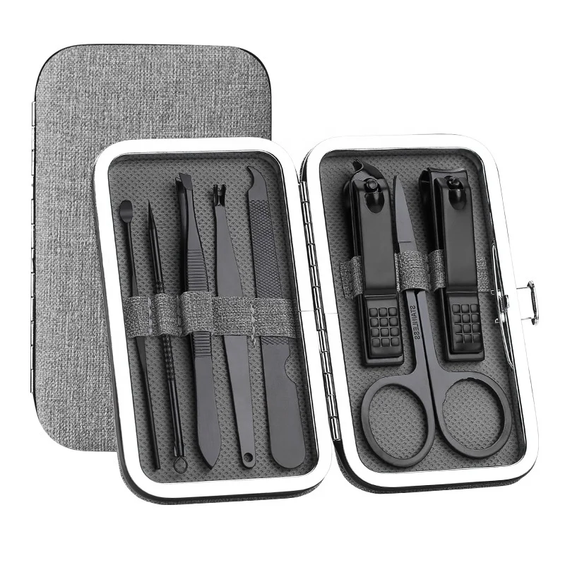 
8pcs Stainless Steel Trimmer Grooming Manicure Cutter Kits Nail Clippers Set Professional Scissors Suit 